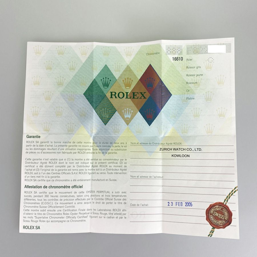 ロレックス 16610 メンズ 腕時計