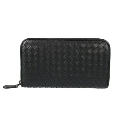 正規品ボッテガヴェネタ イントレチャート 長財布 ラウンドファスナー⭐︎ブラック⭐︎ BOTTEGA VENETA 並行輸入 ボッテガヴェネタ 長財布(ラウンド