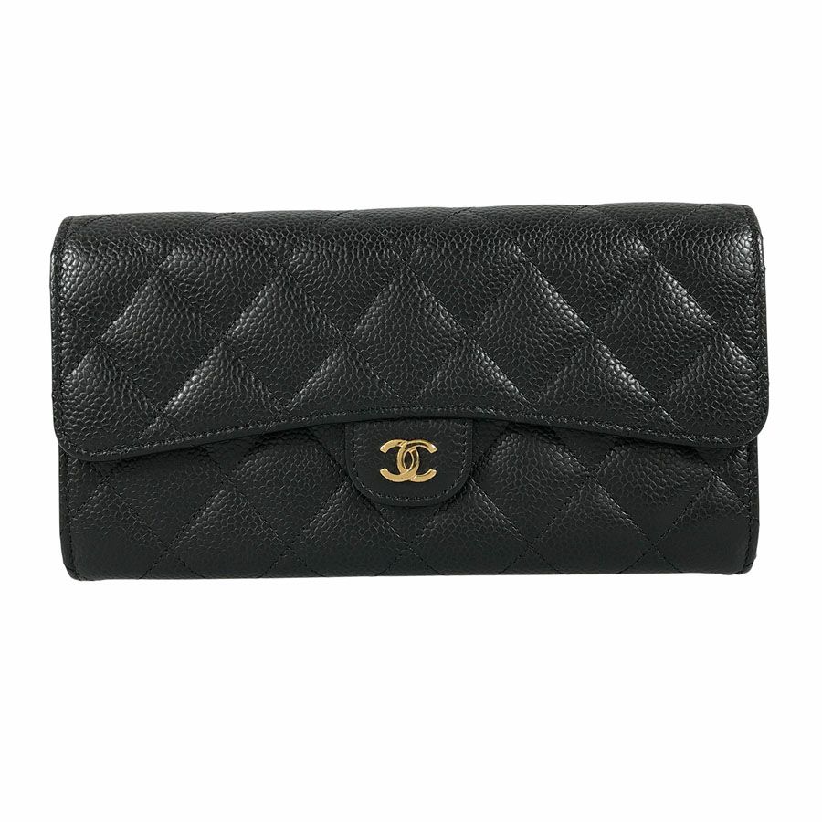 シャネル 長財布 かぶせ蓋