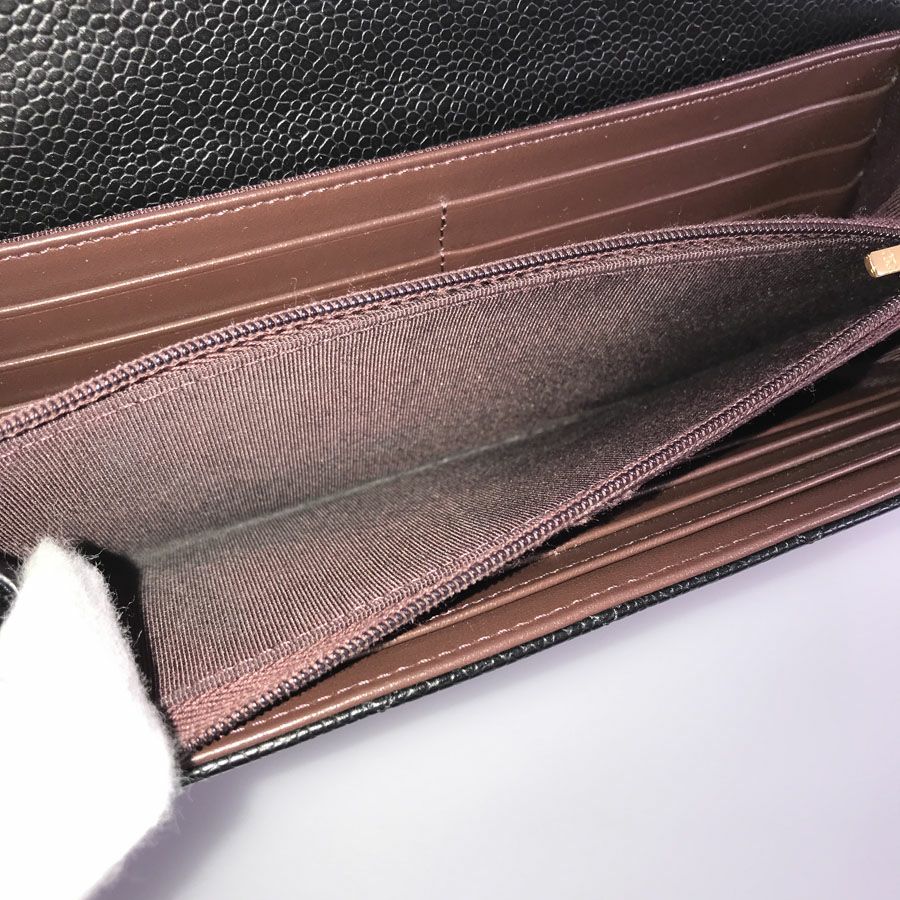 シャネル 長財布 かぶせ蓋