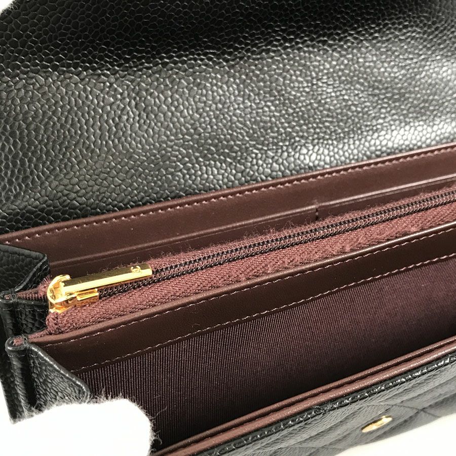 シャネル 長財布 かぶせ蓋