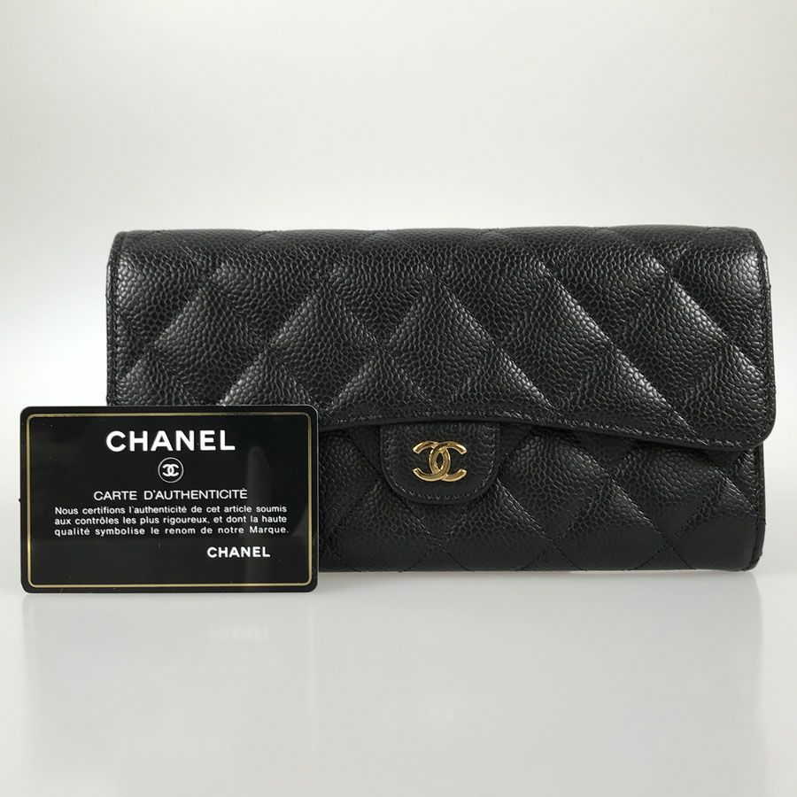 シャネル 長財布 かぶせ蓋