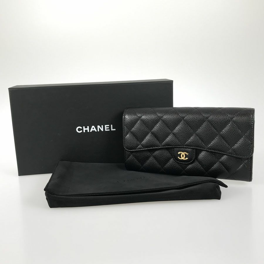 シャネル 長財布 かぶせ蓋