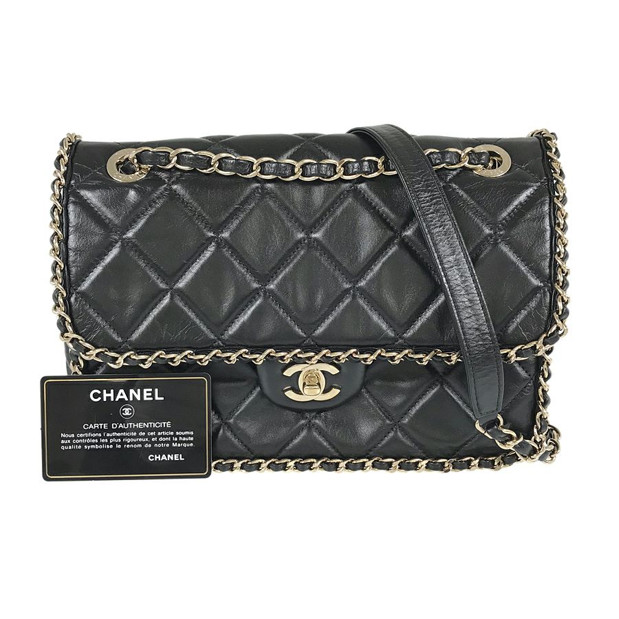 シャネル Wチェーン ショルダー  ショルダーバッグ